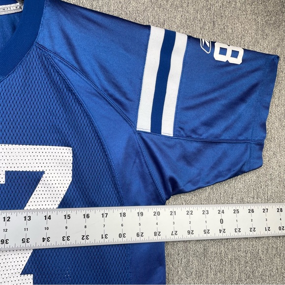 Indianapolis Colts Reggie Wayne #87 Blue OnField Reebok NFL Jersey Youth XL - Picture 6 of 7
